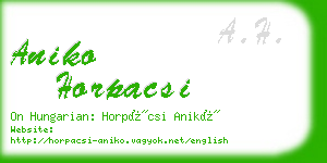 aniko horpacsi business card